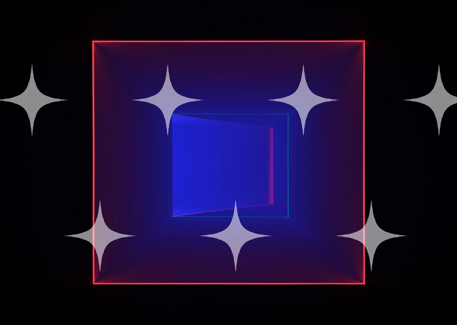 Neon Nested Squares — photo 1