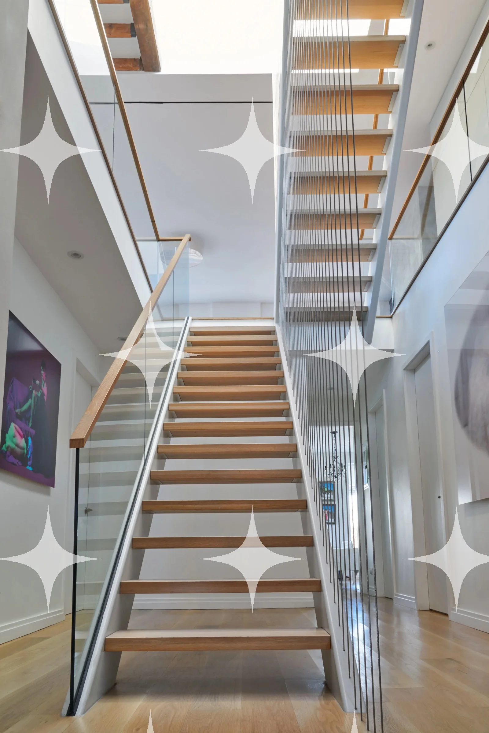 Open Tread Stair with Glass Balustrade — photo 1