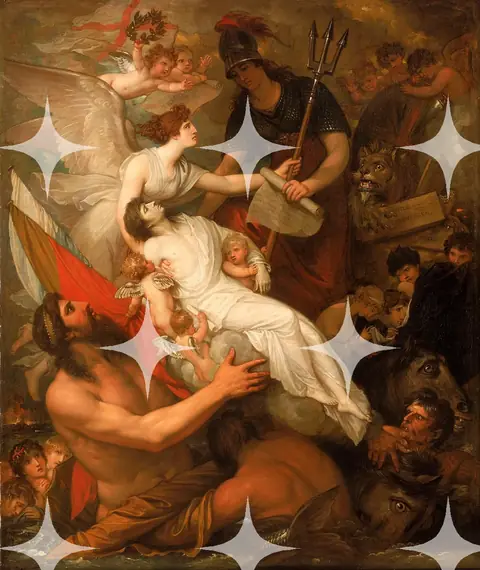 Allegory with Minerva and Satyrs
