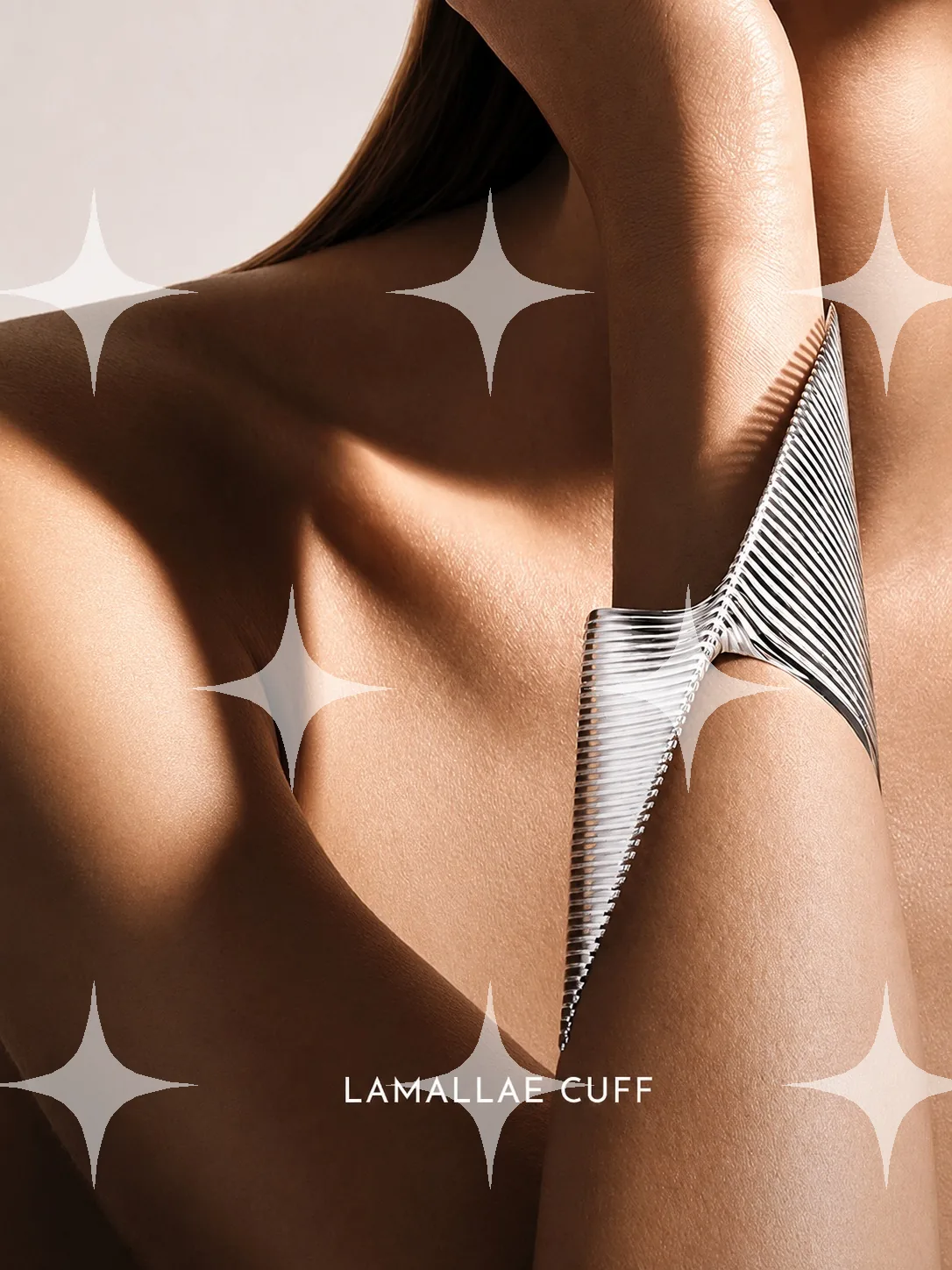 Fluted Silver Cuff, Editorial — photo 1