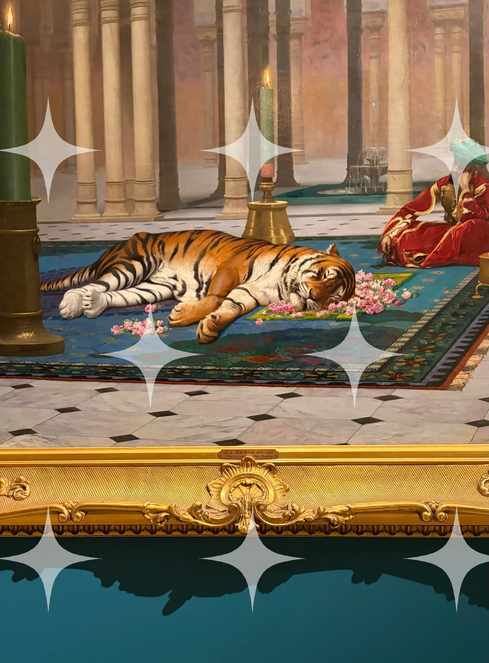 Tiger Resting on a Palace Carpet — photo 1