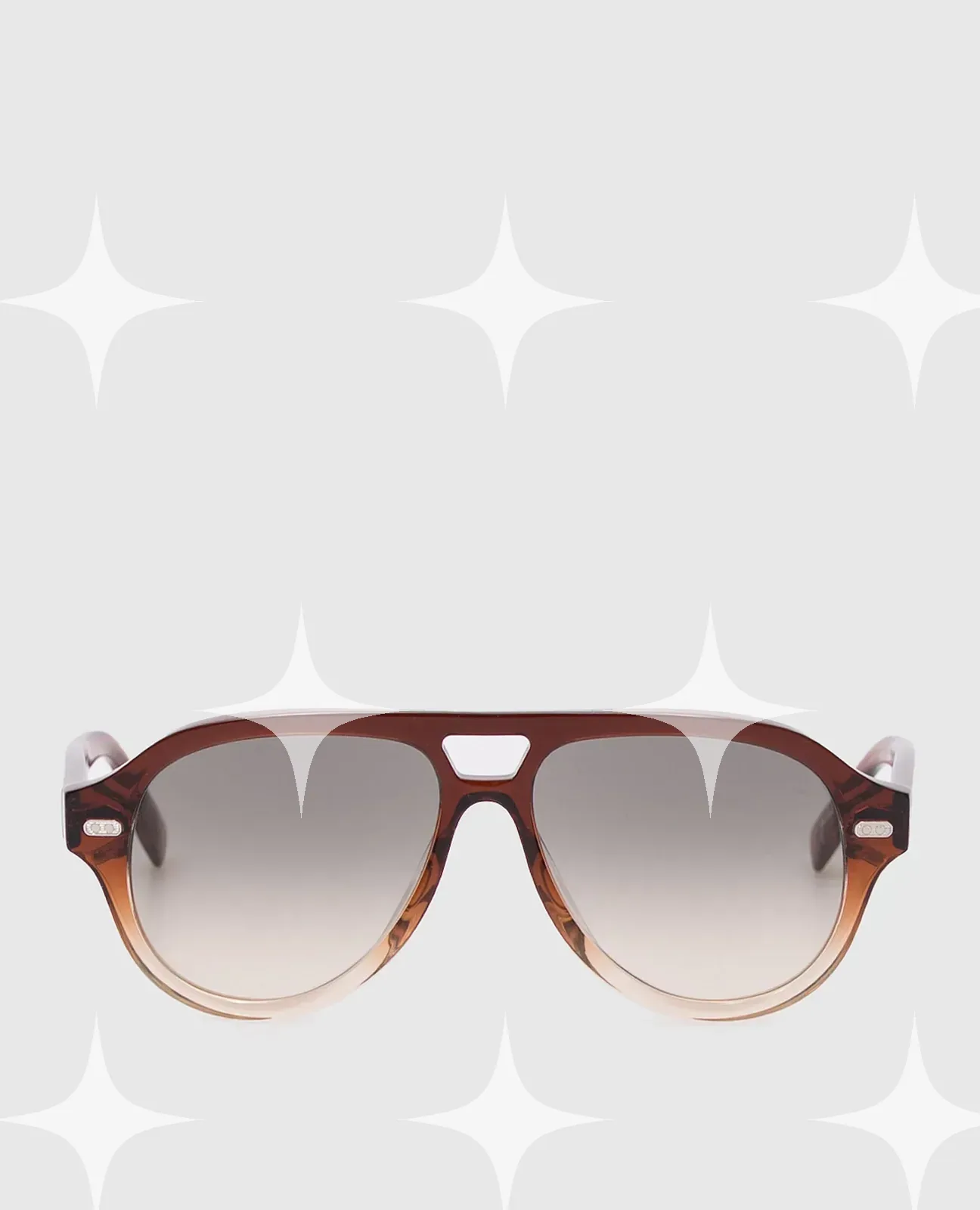 Brown Gradient Aviator Sunglasses — photo 1