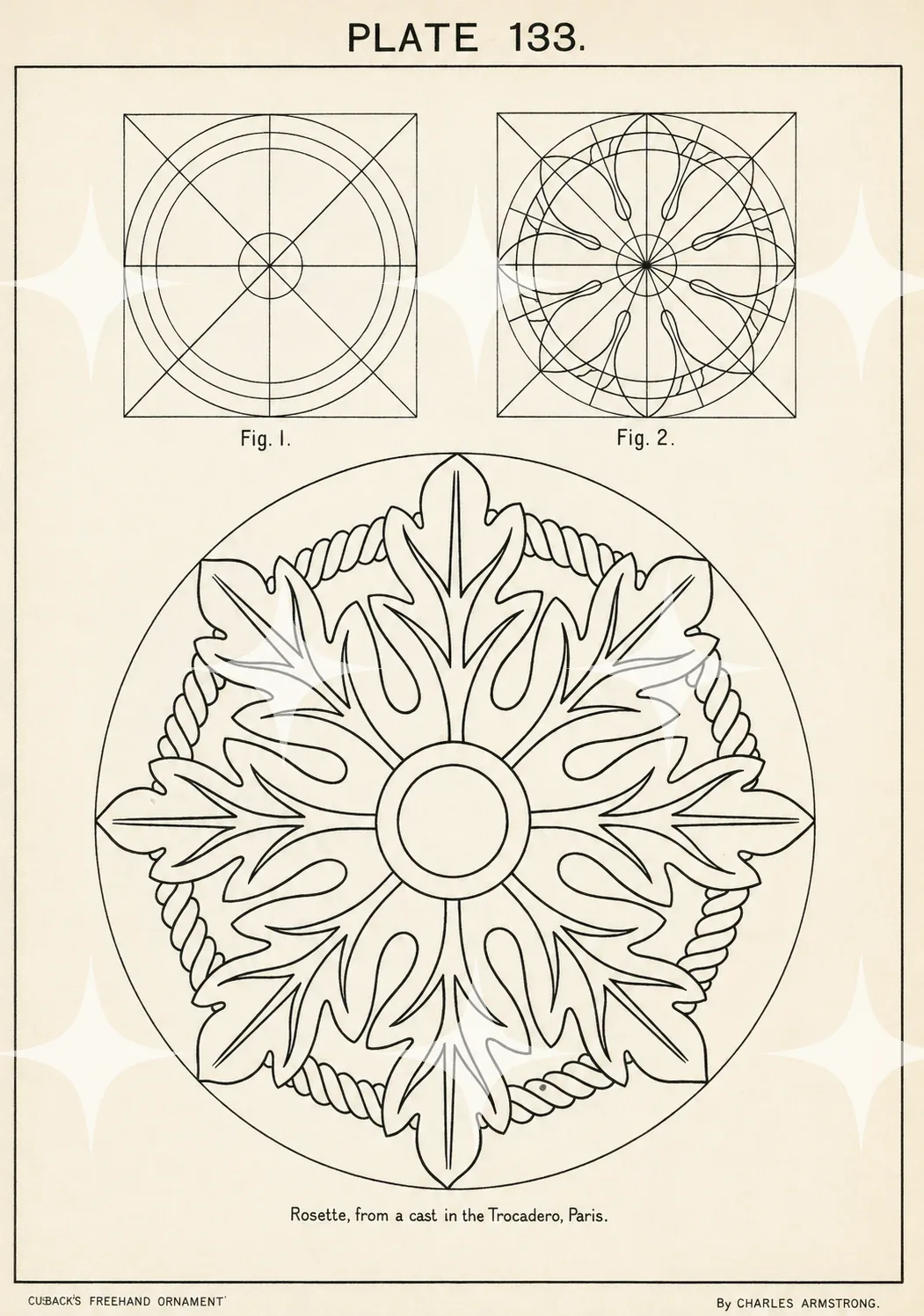 Rosette from a Cast in the Trocadéro — Plate 133 — photo 1