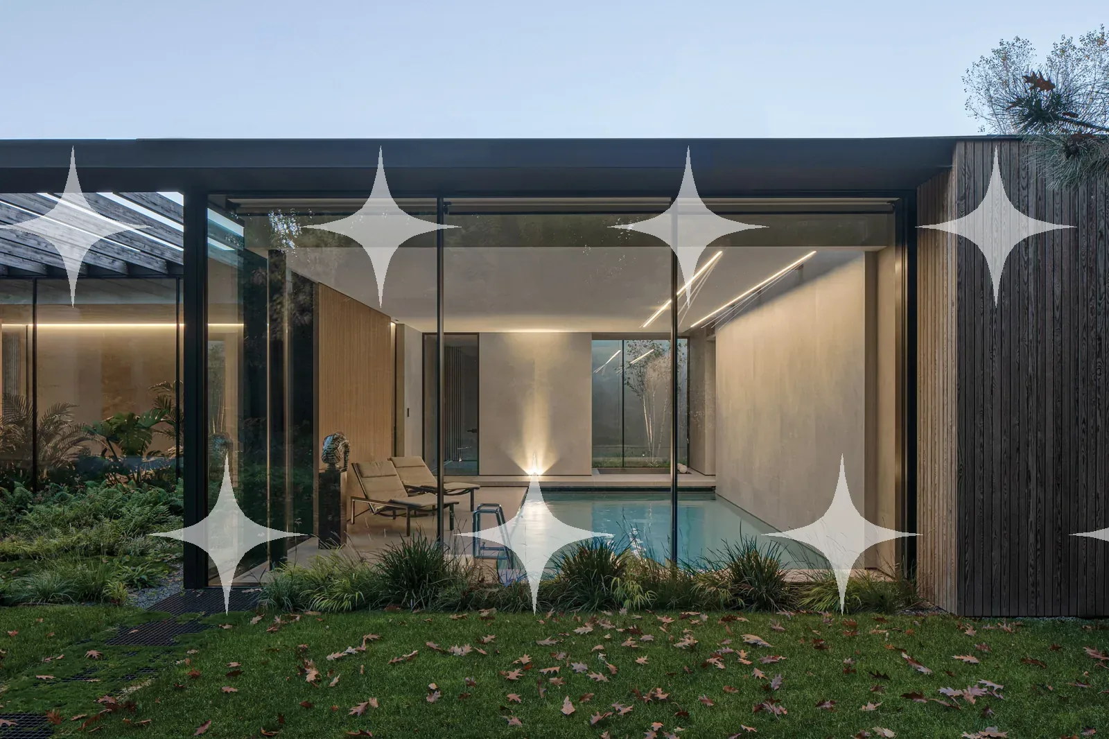 Courtyard Pool at Dusk — photo 1