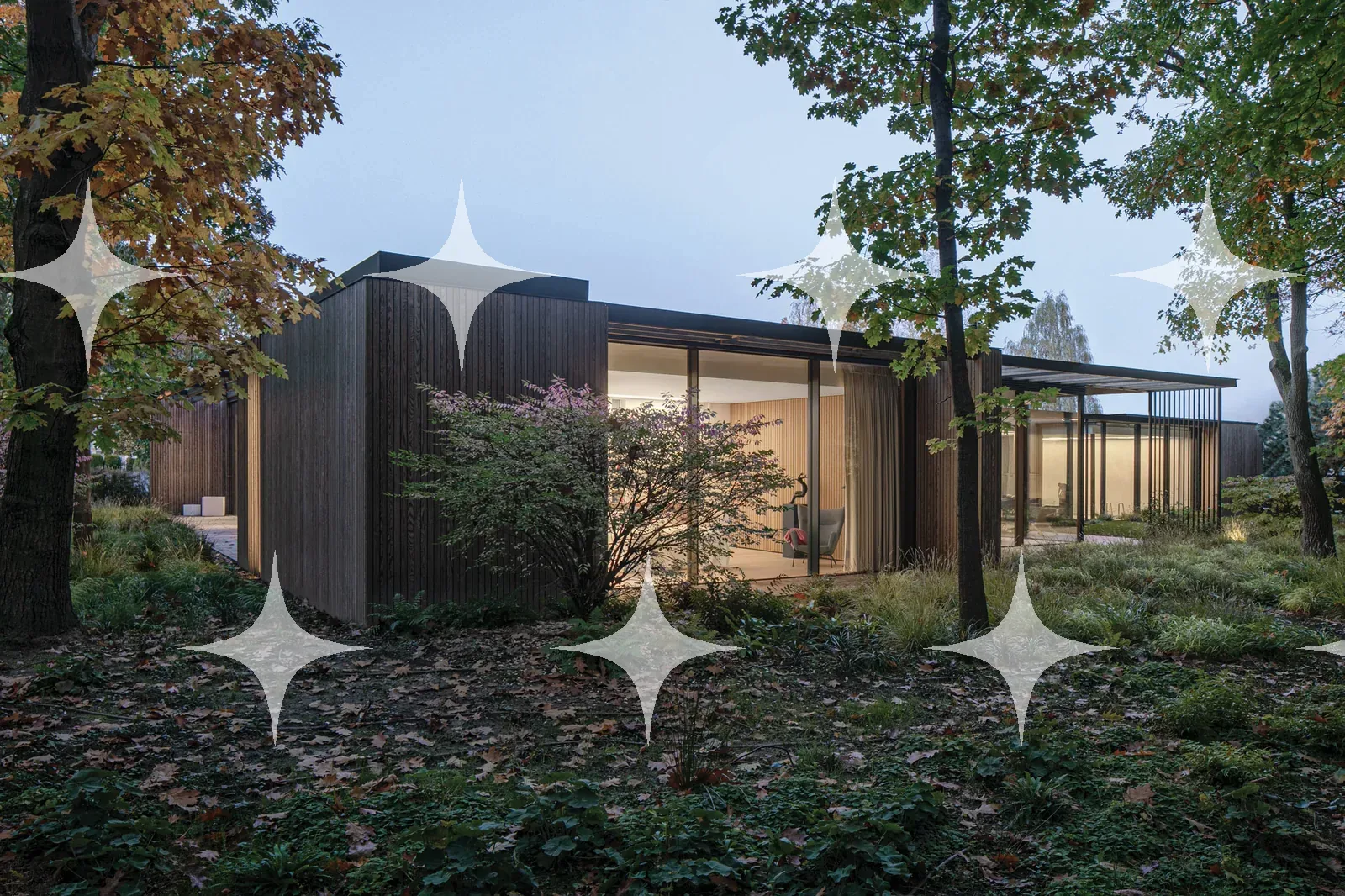 Timber House Among Autumn Trees — photo 1