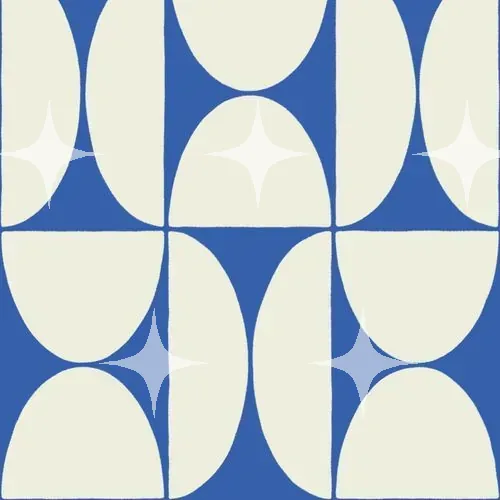 Half-Circle Pattern Print, Blue — photo 1