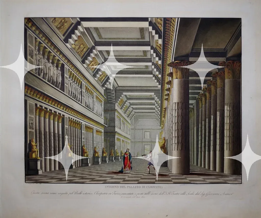 Alessandro Sanquirico 'Interno del Palazzo di Cleopatra' Stage Design Print — photo 1