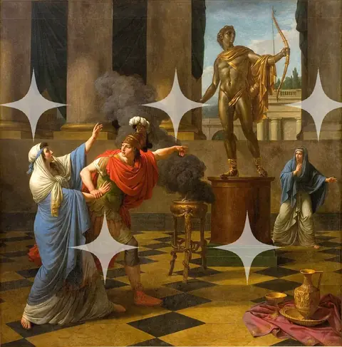 Louis Jean François Lagrenée 'Alexander Consulting the Oracle of Apollo' Print
