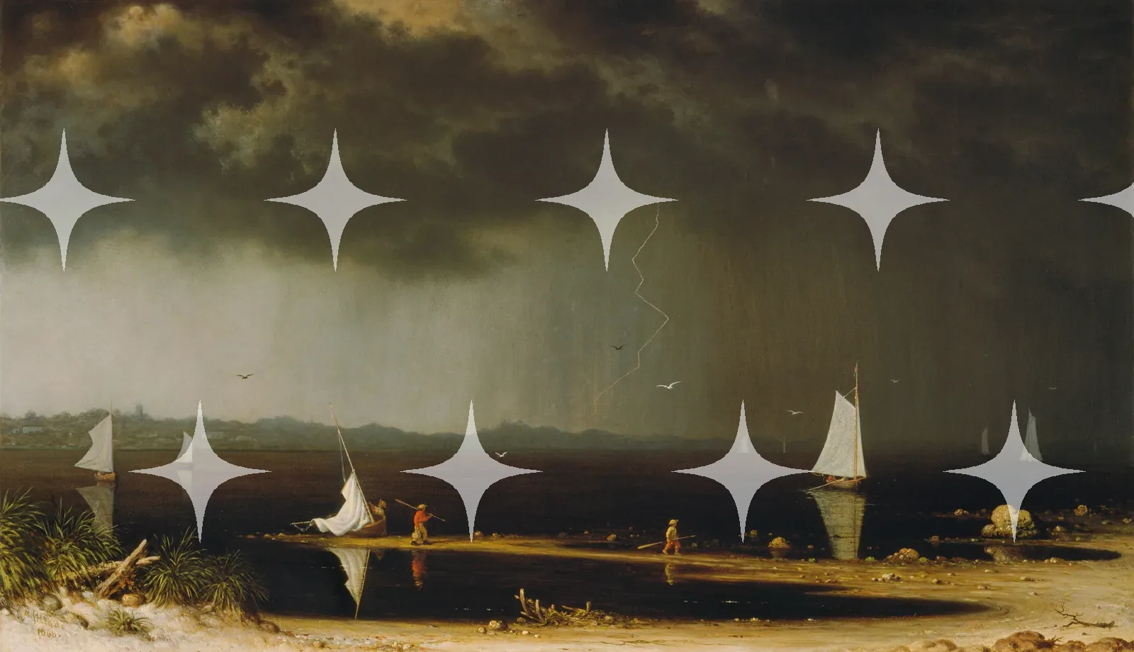 Approaching Storm, Sailboats at Dusk — photo 1