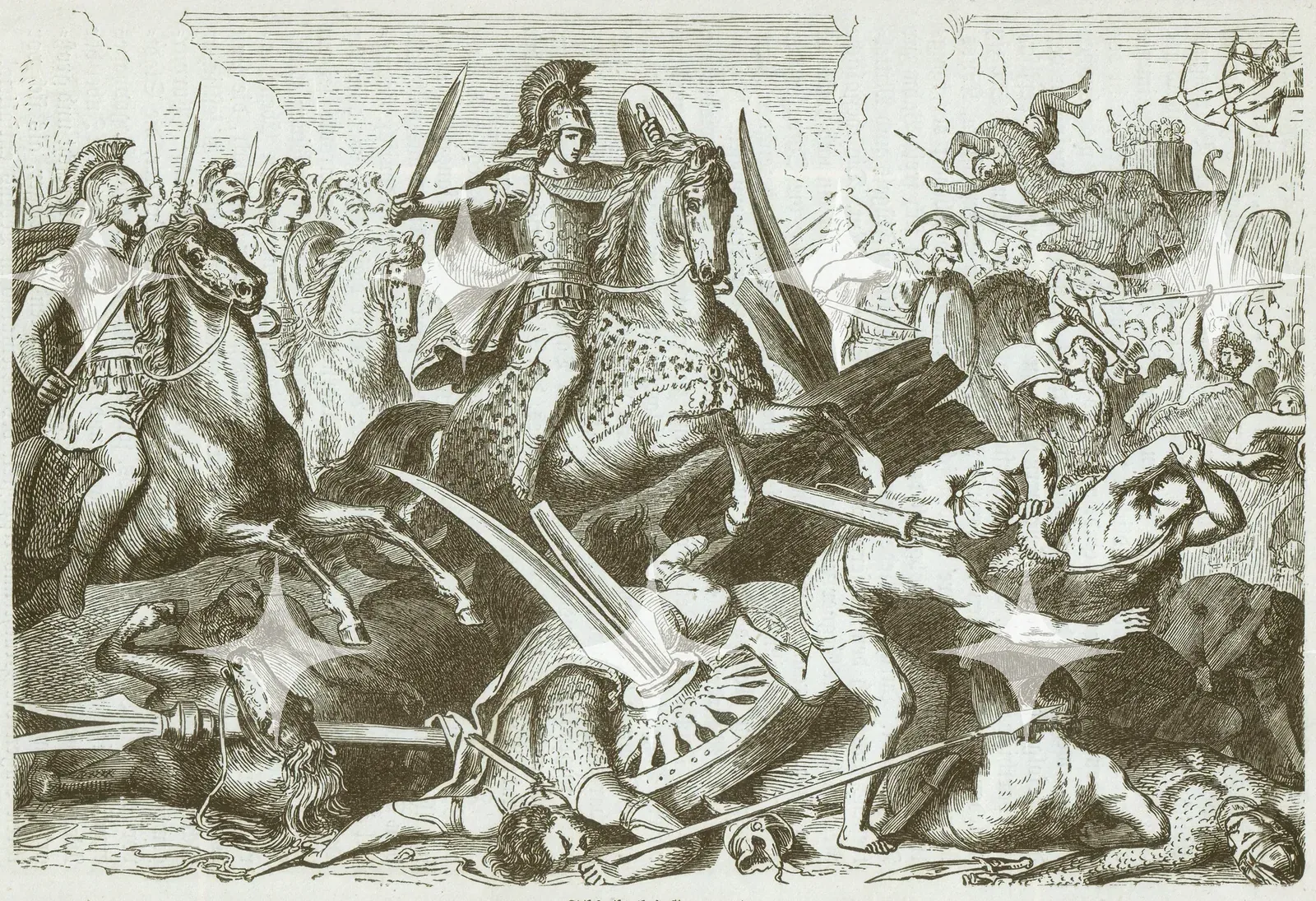 The Battle of Gaugamela, Engraving — photo 1