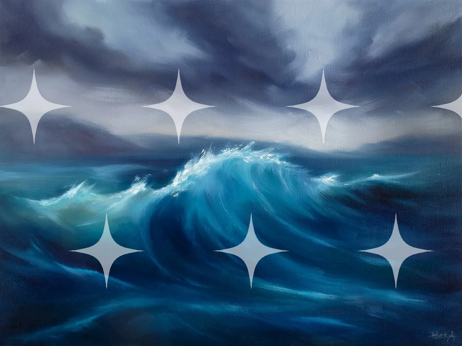 Breaking Wave, Marine Oil Painting — photo 1