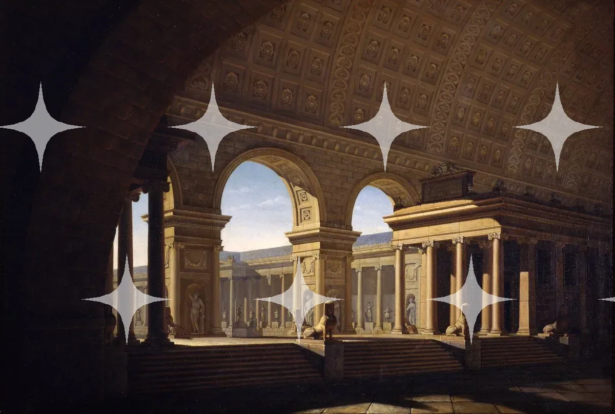 Classical Courtyard Ruins Capriccio Print — photo 1