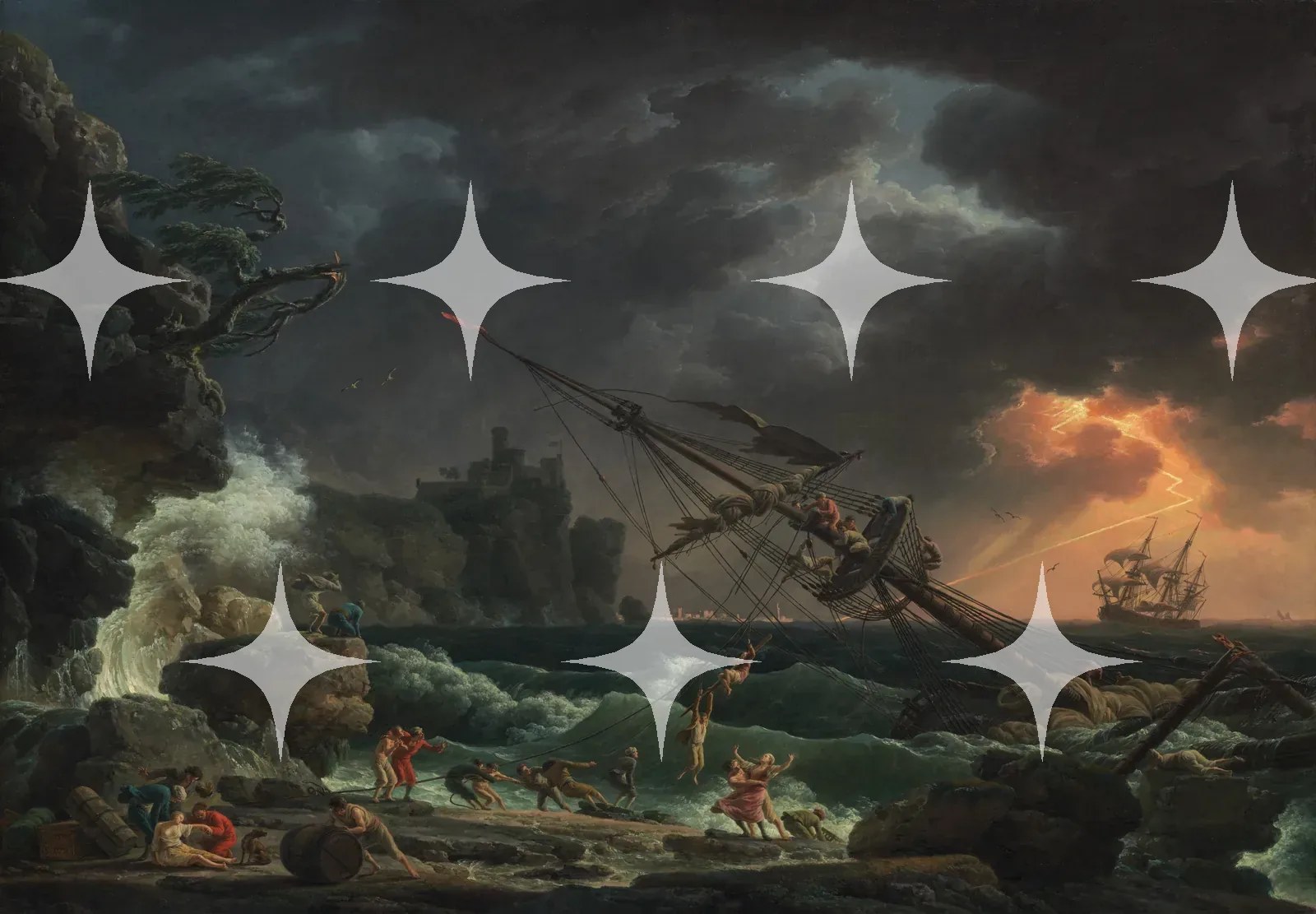 "The Shipwreck" Dramatic Storm Seascape Print — photo 1
