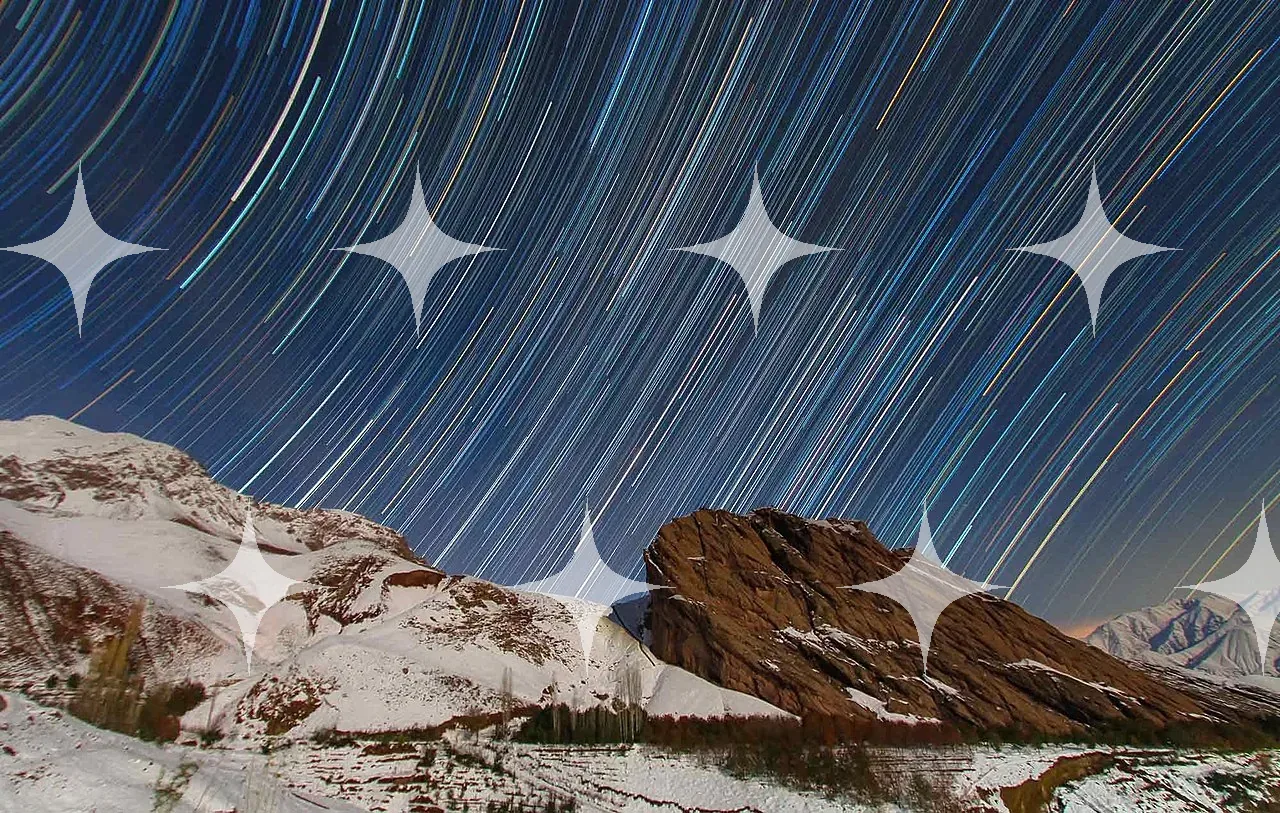 Star Trails Over Desert Rock — photo 1
