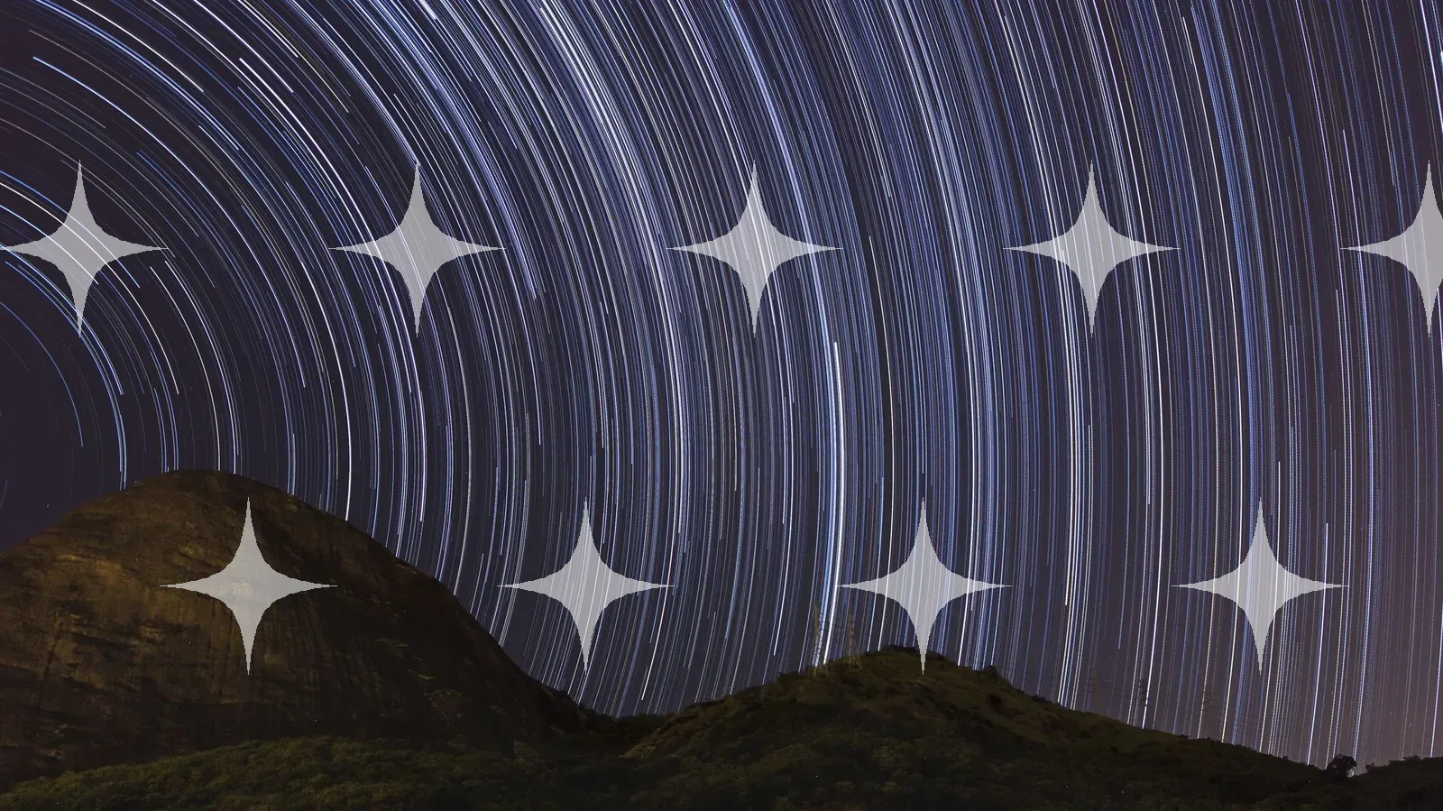 Star Trails Over a Dark Ridge — photo 1