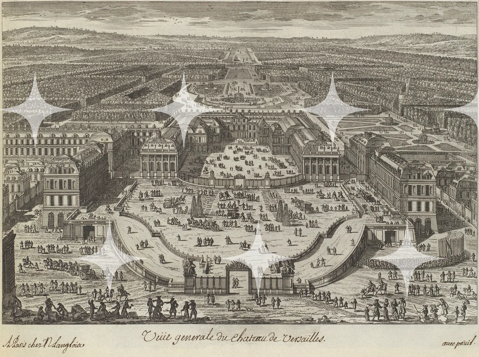 Adam Perelle, Veüe Generale Du Chateau De Versailles, 1680s — photo 1