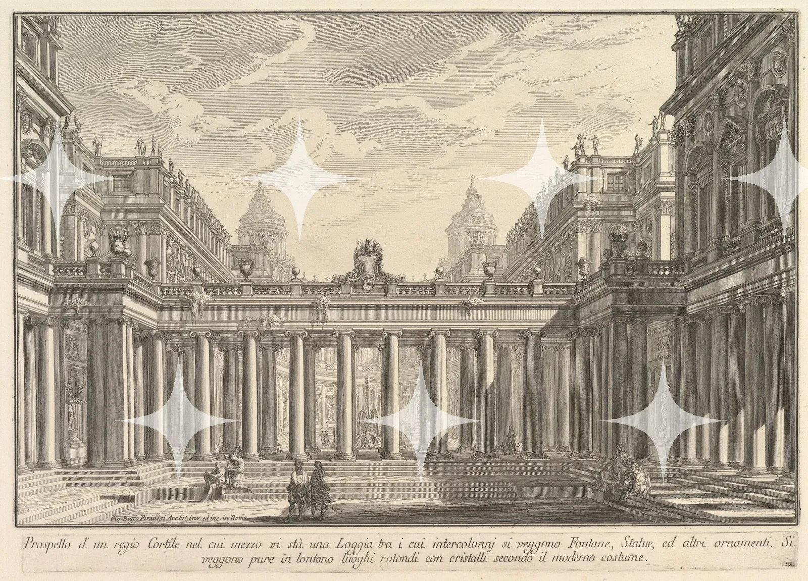 Basilica Colonnade, Engraving — photo 1