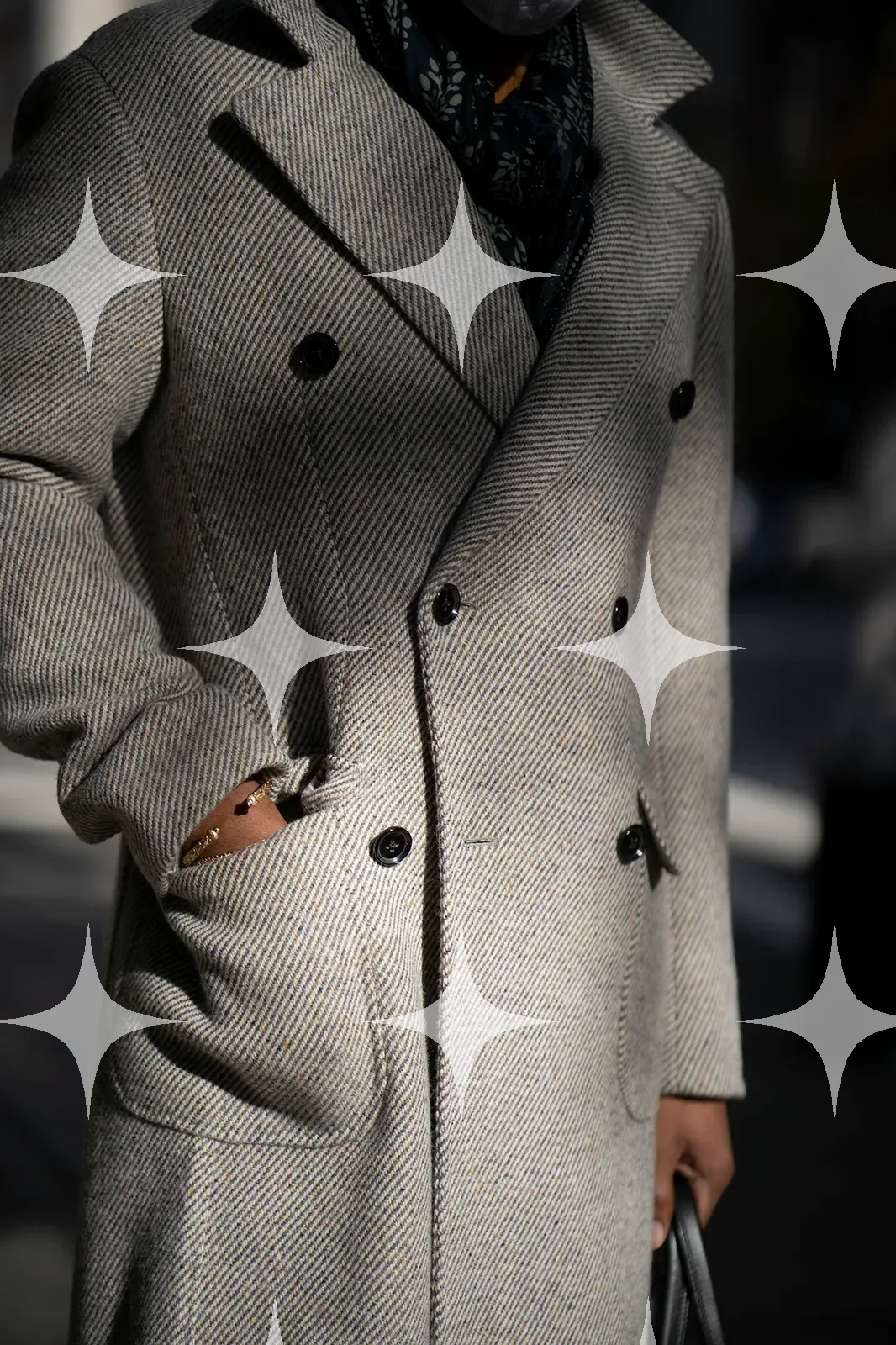 Herringbone Double-Breasted Wool Coat — photo 1