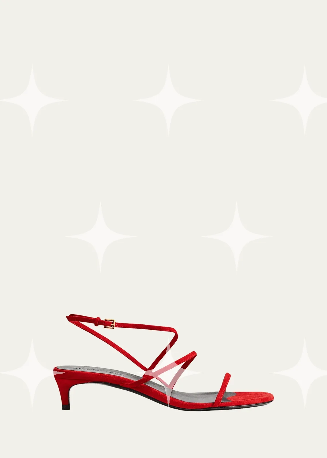 Red Suede Ankle-Strap Sandals — photo 1