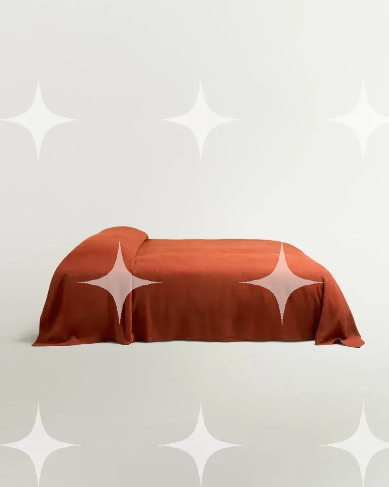 Studio Linen Bedding, Burnt Red — photo 1