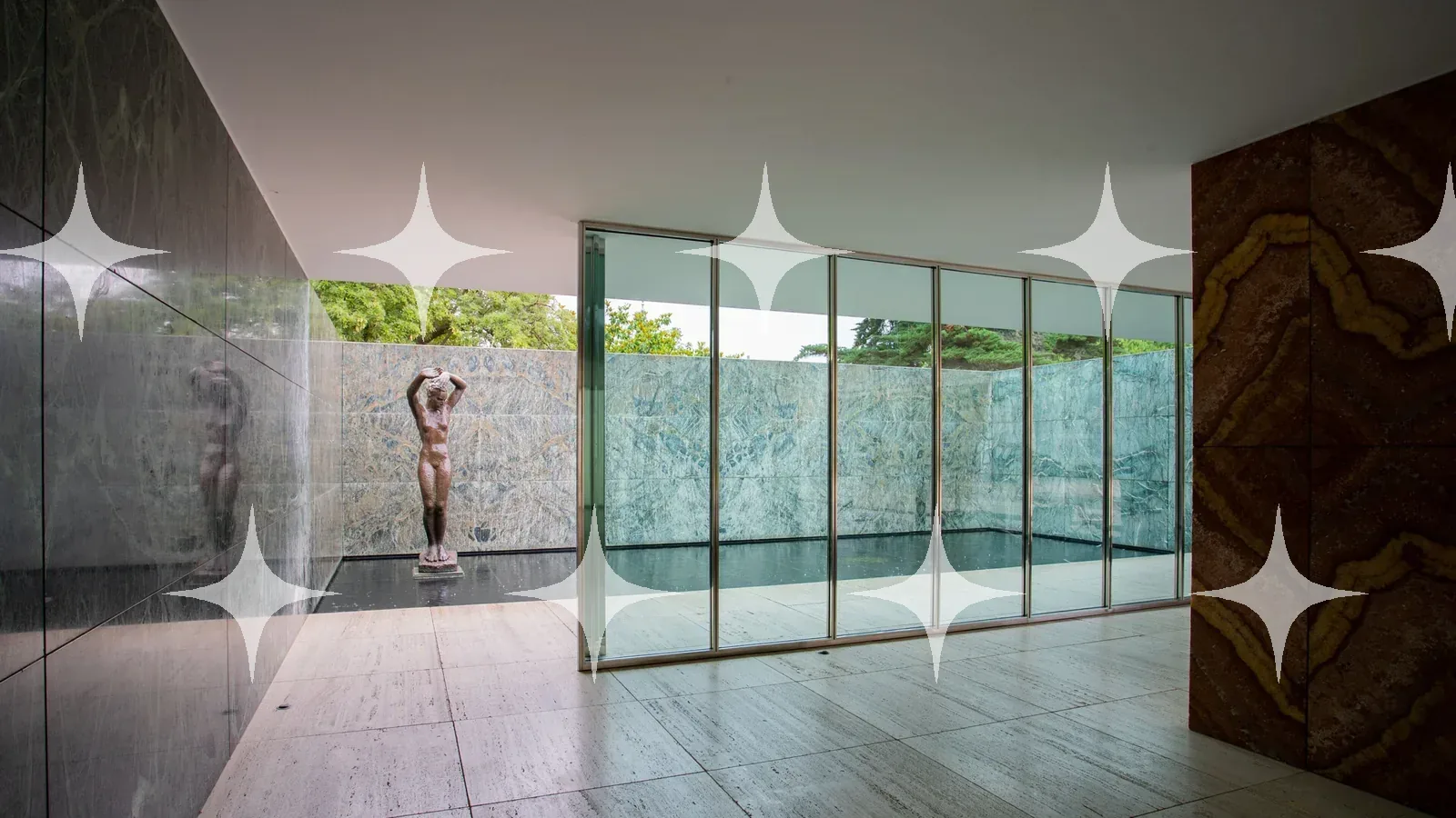 Glazed Gallery with Bronze Figure — photo 1