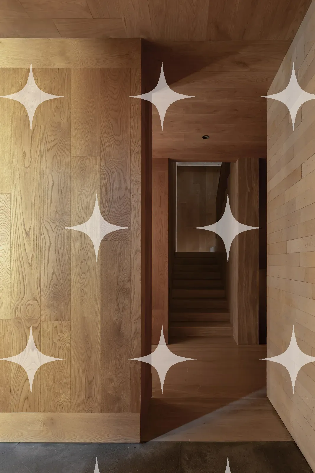 Oak-Lined Stair Hall — photo 1