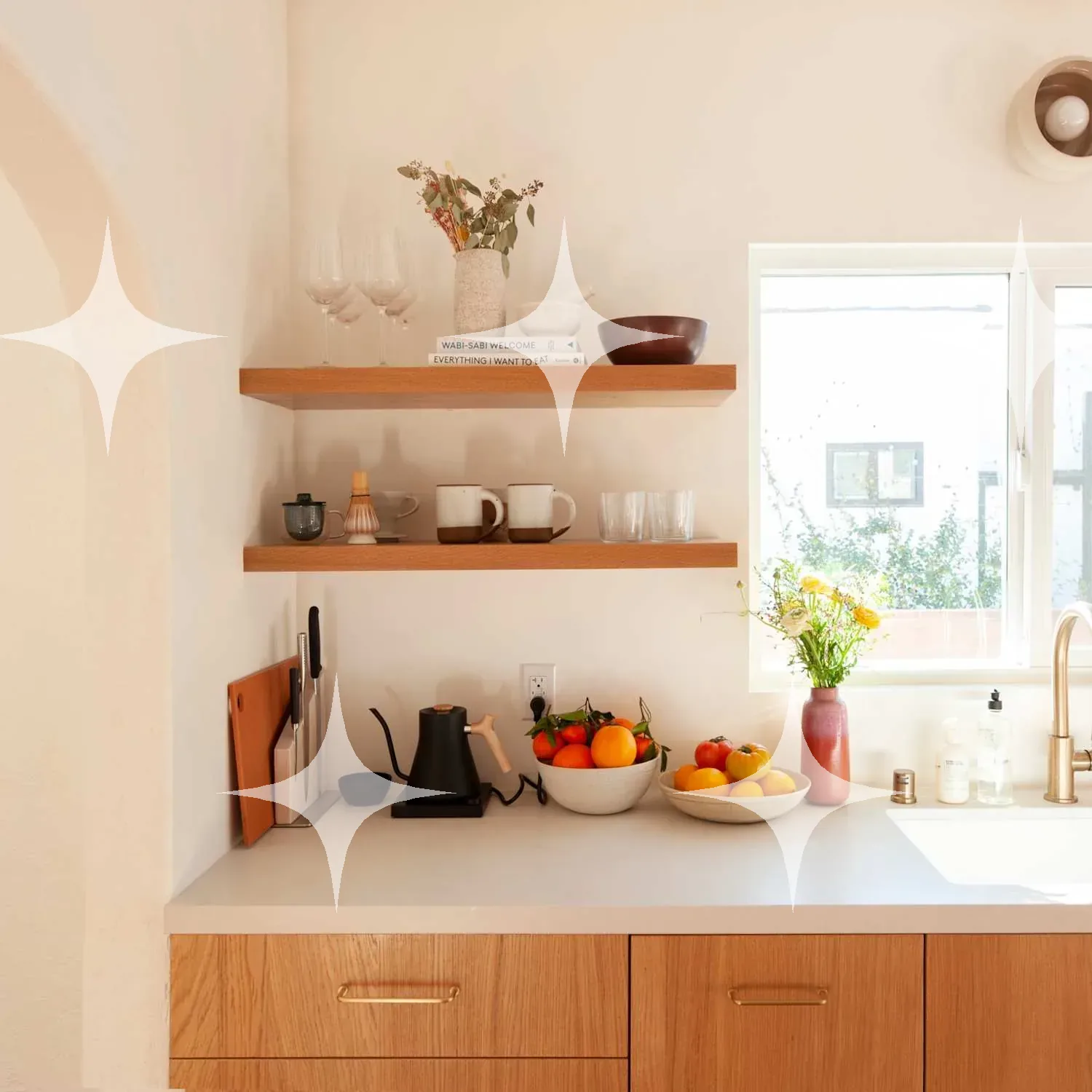 Oak Kitchen with Open Shelves — photo 1
