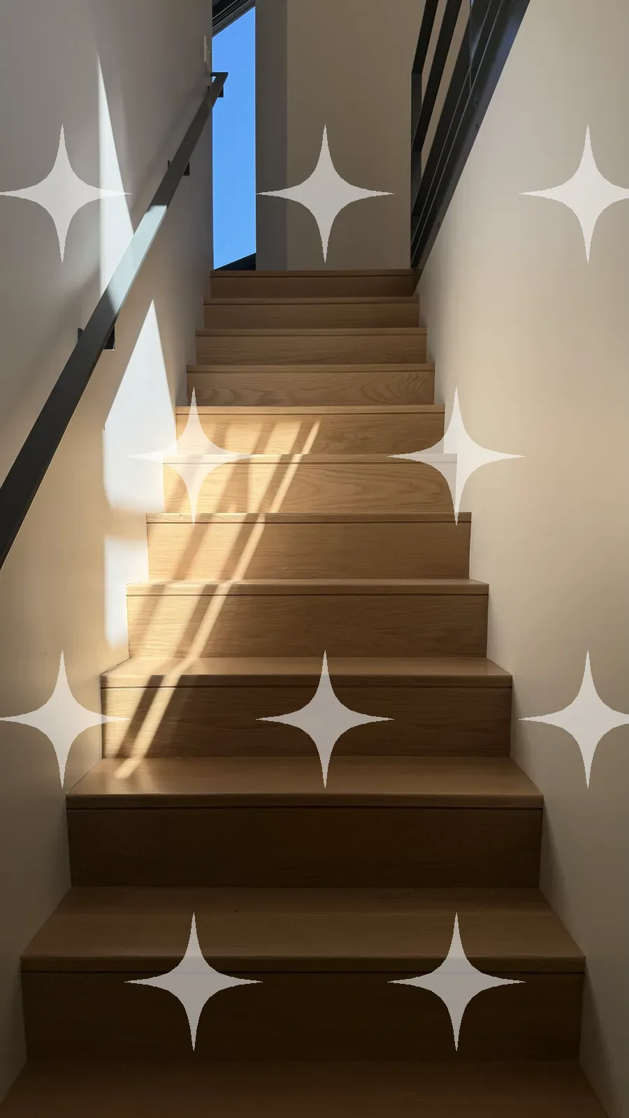 Sunlit Timber Stair — photo 1