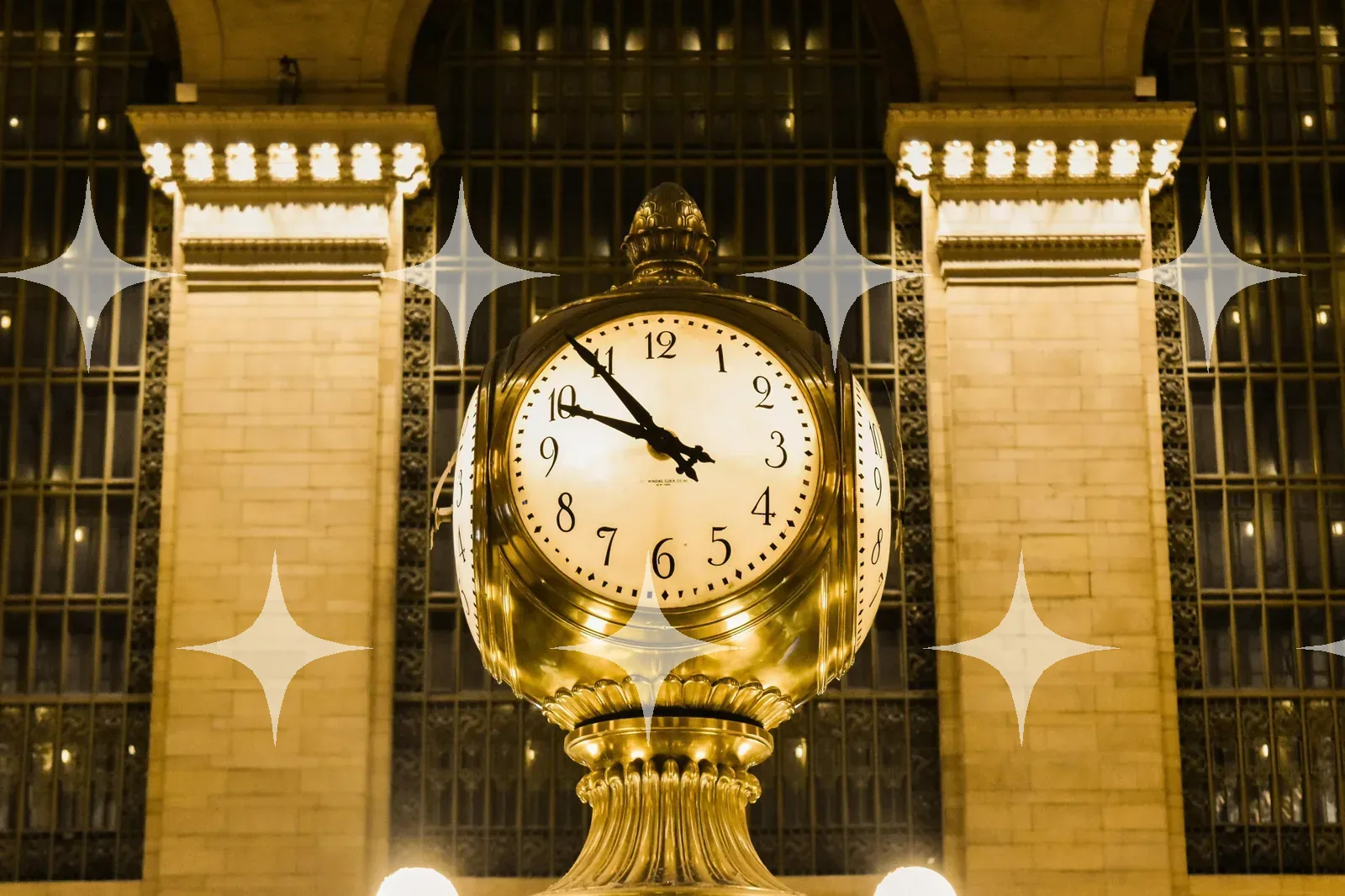Brass Station Clock — photo 1