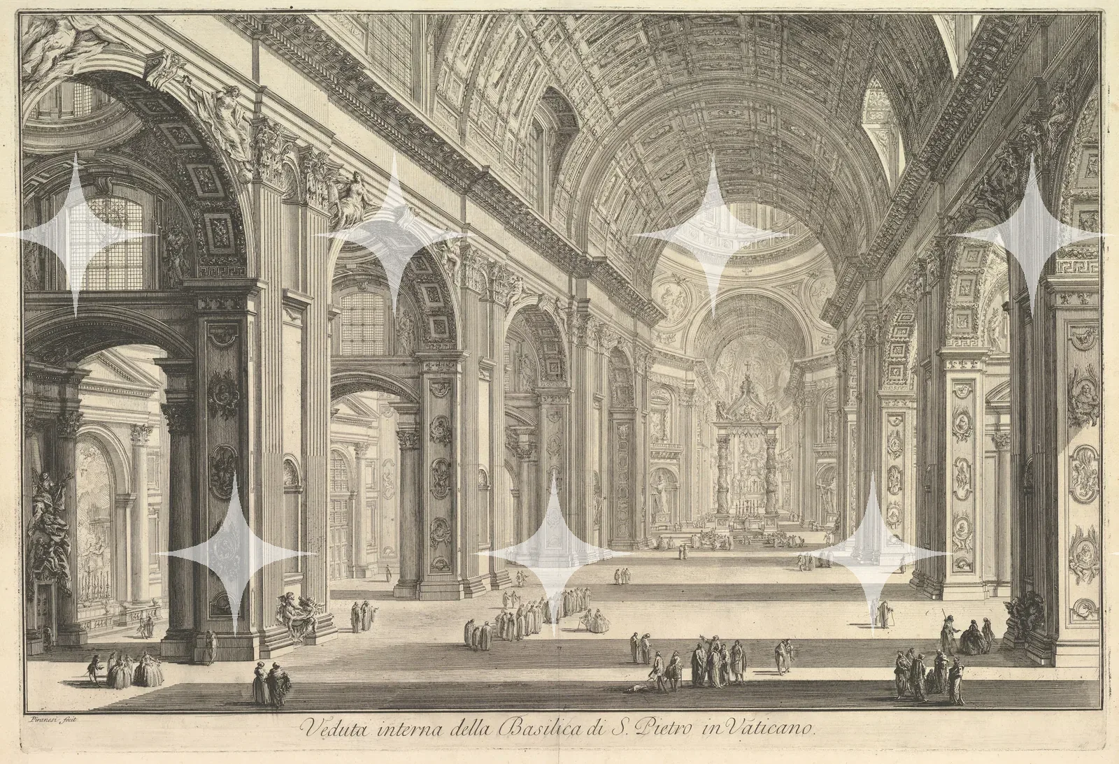 Basilica Interior Engraving — photo 1