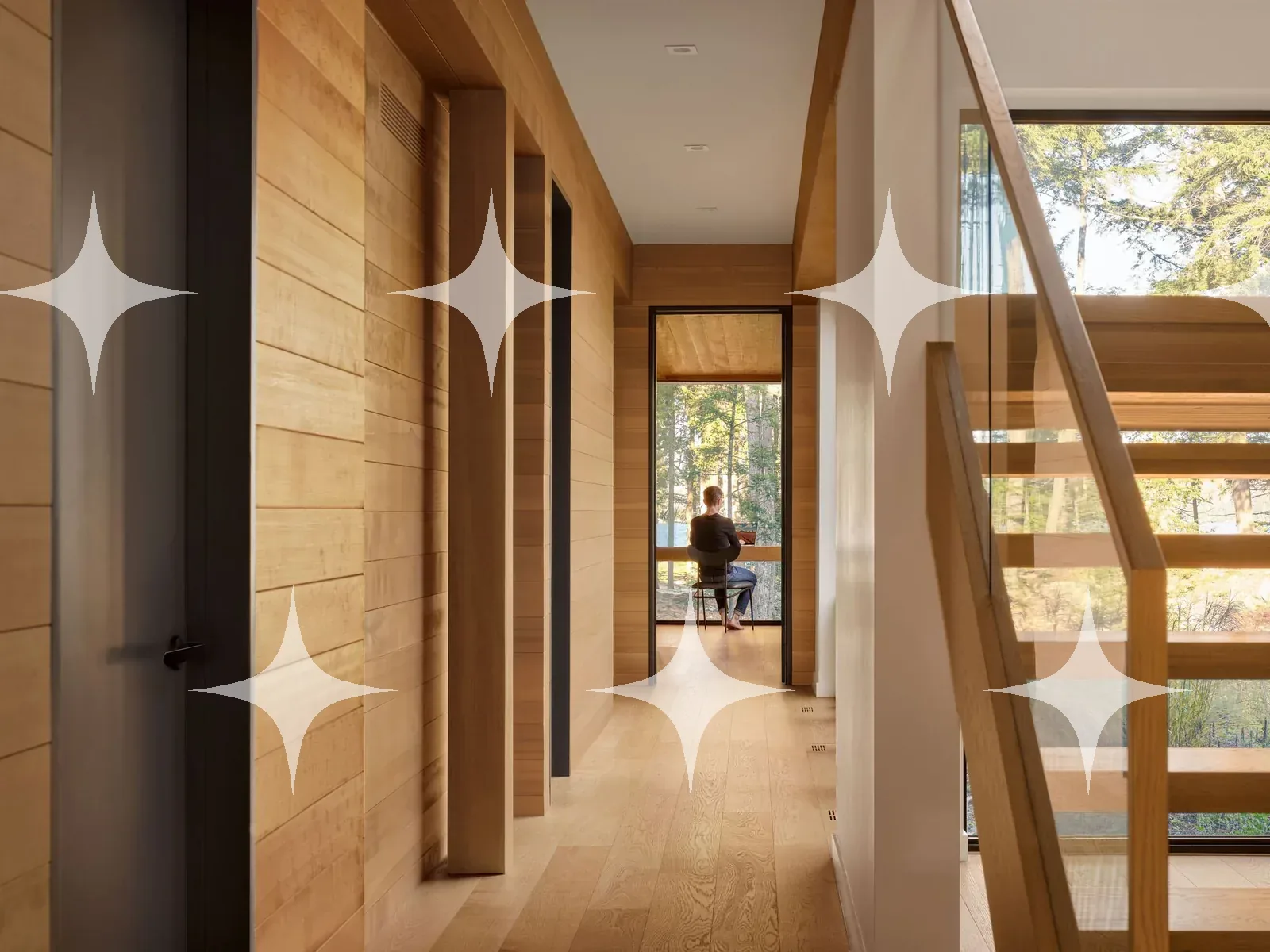 Timber Passage Past a Stair — photo 1