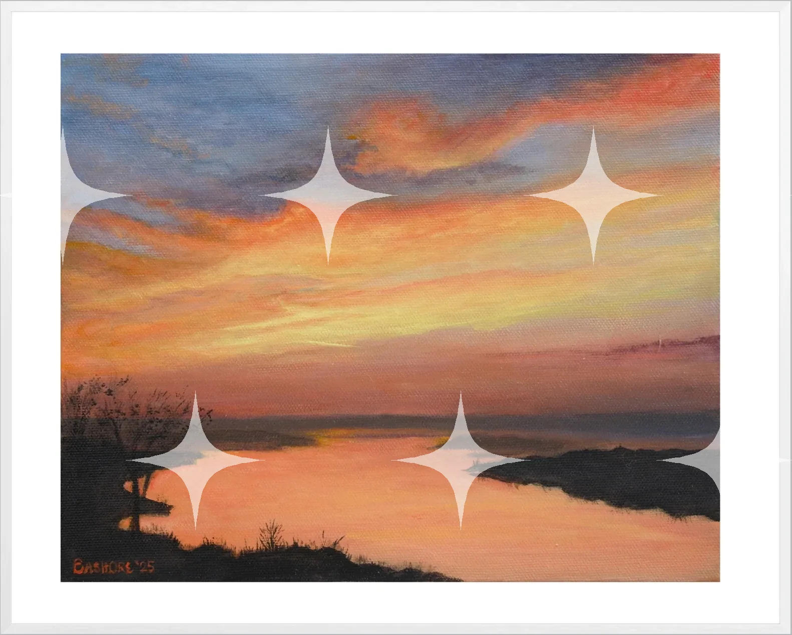 Estuary at Sunset, Framed — photo 1