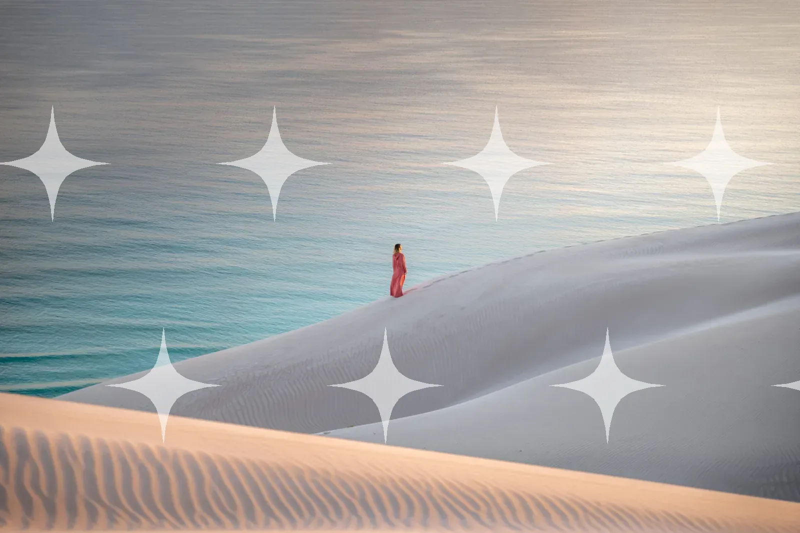 Figure on a Dune Above the Sea — photo 1