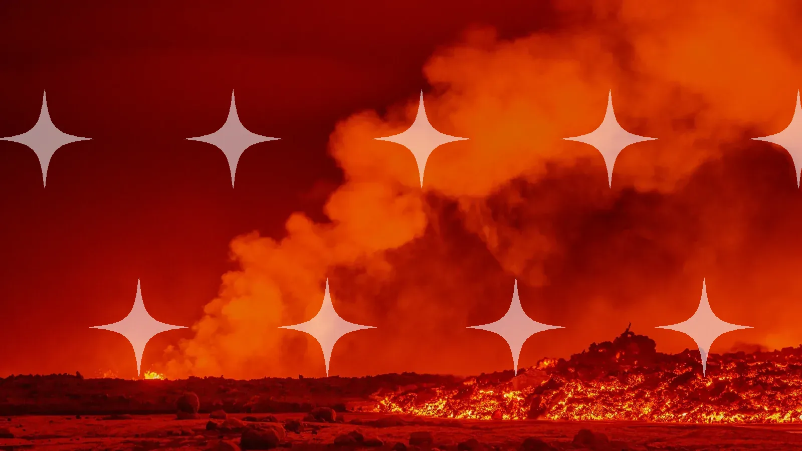 Lava Field Under a Red Sky — photo 1