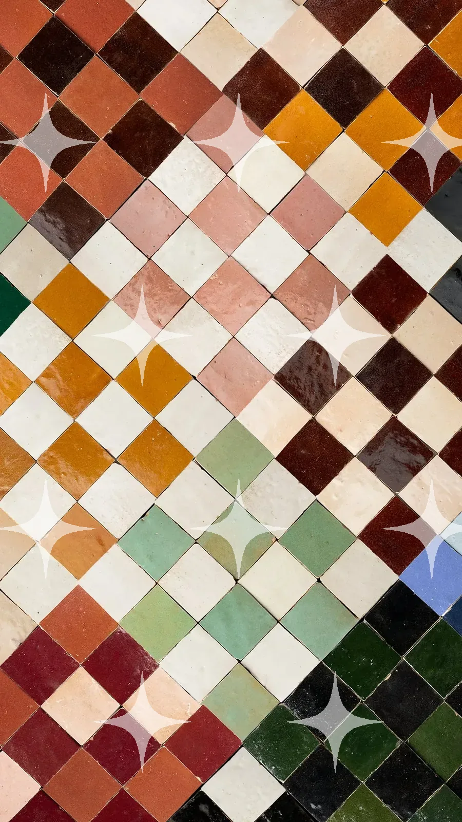 Diagonal Marble Mosaic — photo 1