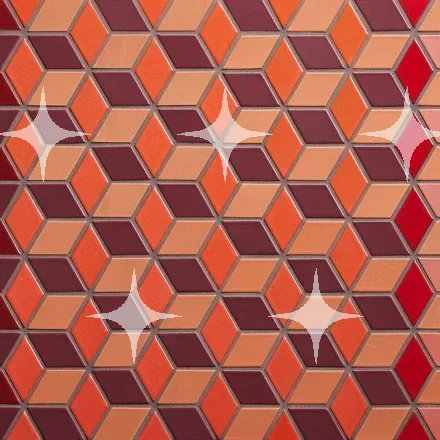 Tumbling Blocks Tile Mosaic — photo 1
